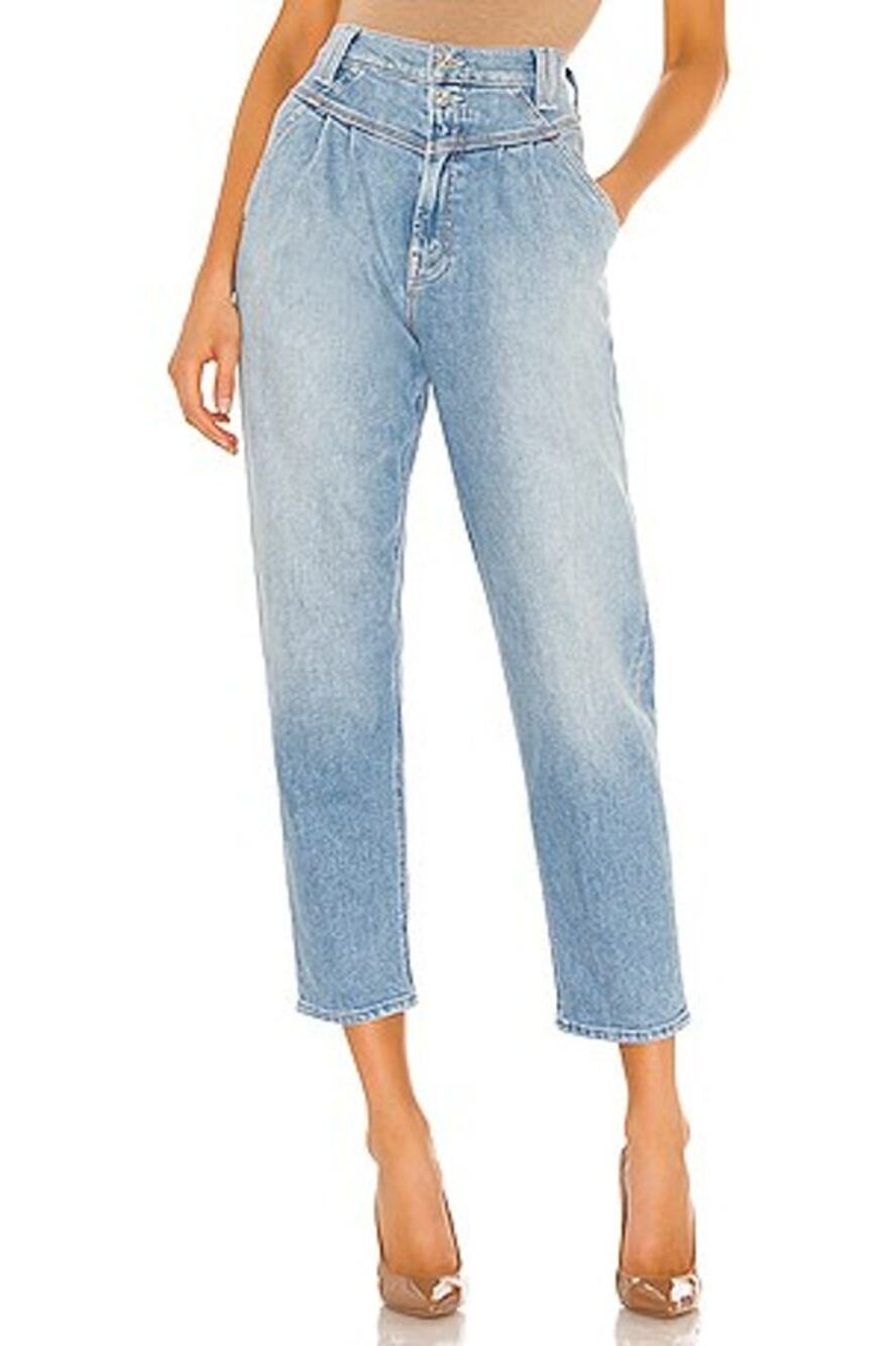 The Pleated Popular Peg Jeans by MOTHER